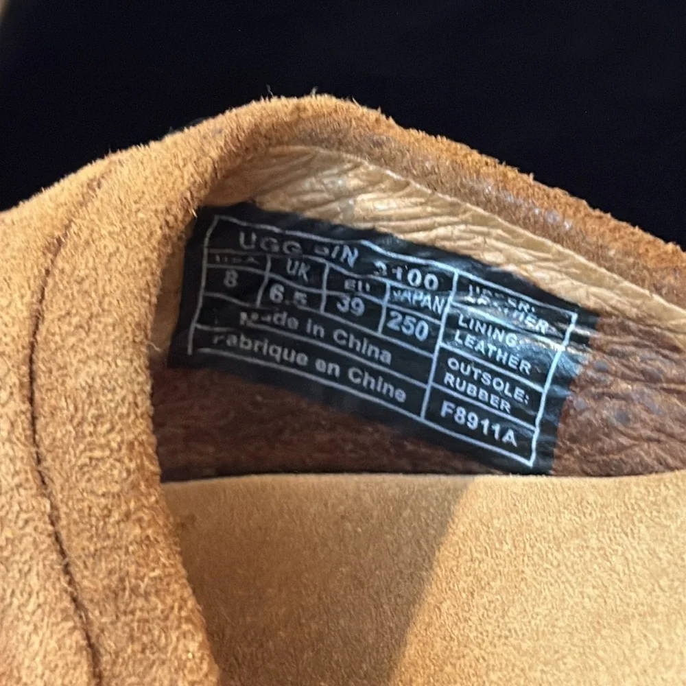UGG Cognac Suede Wedge Mules